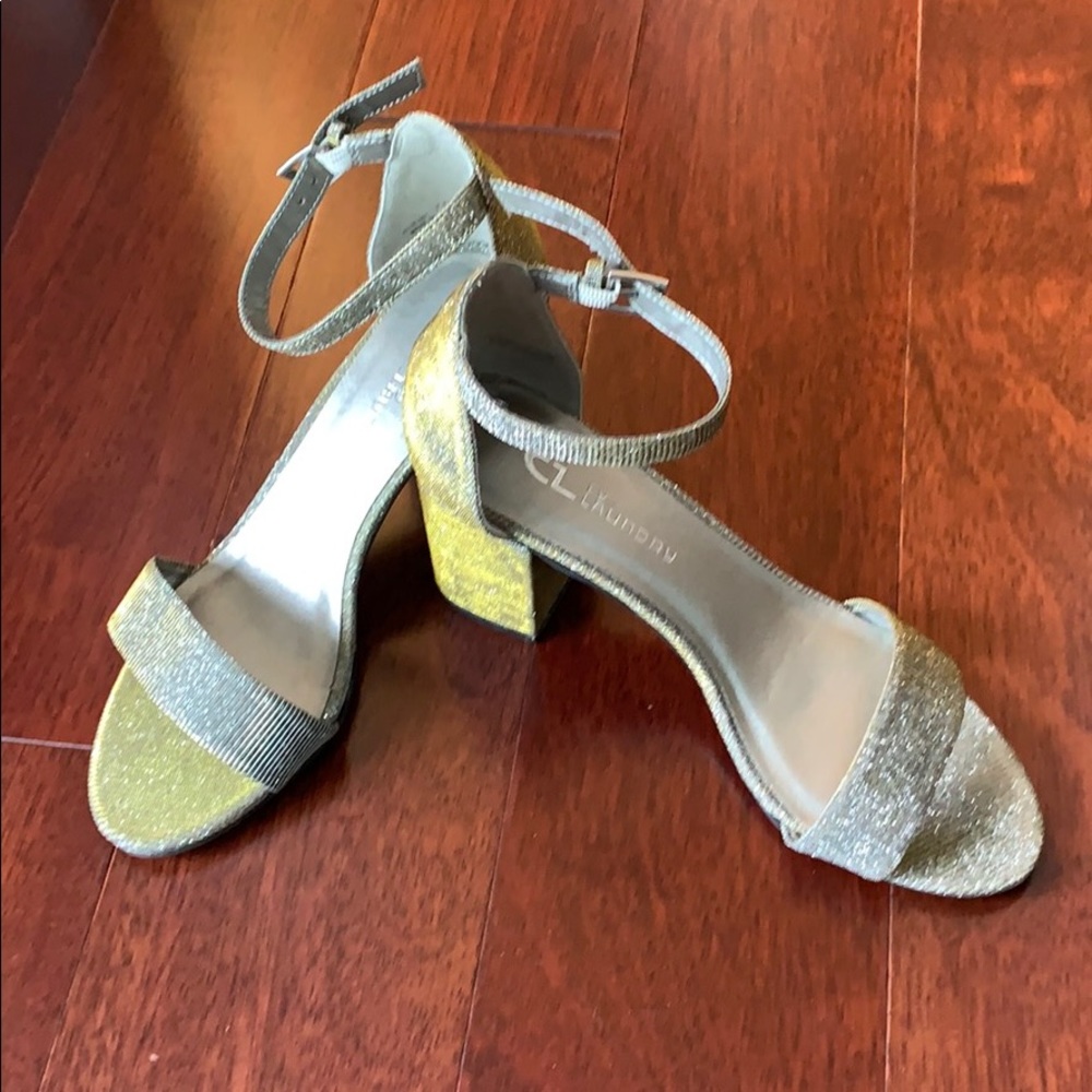 Chinese laundry strappy chunky heels 7.5 worn once